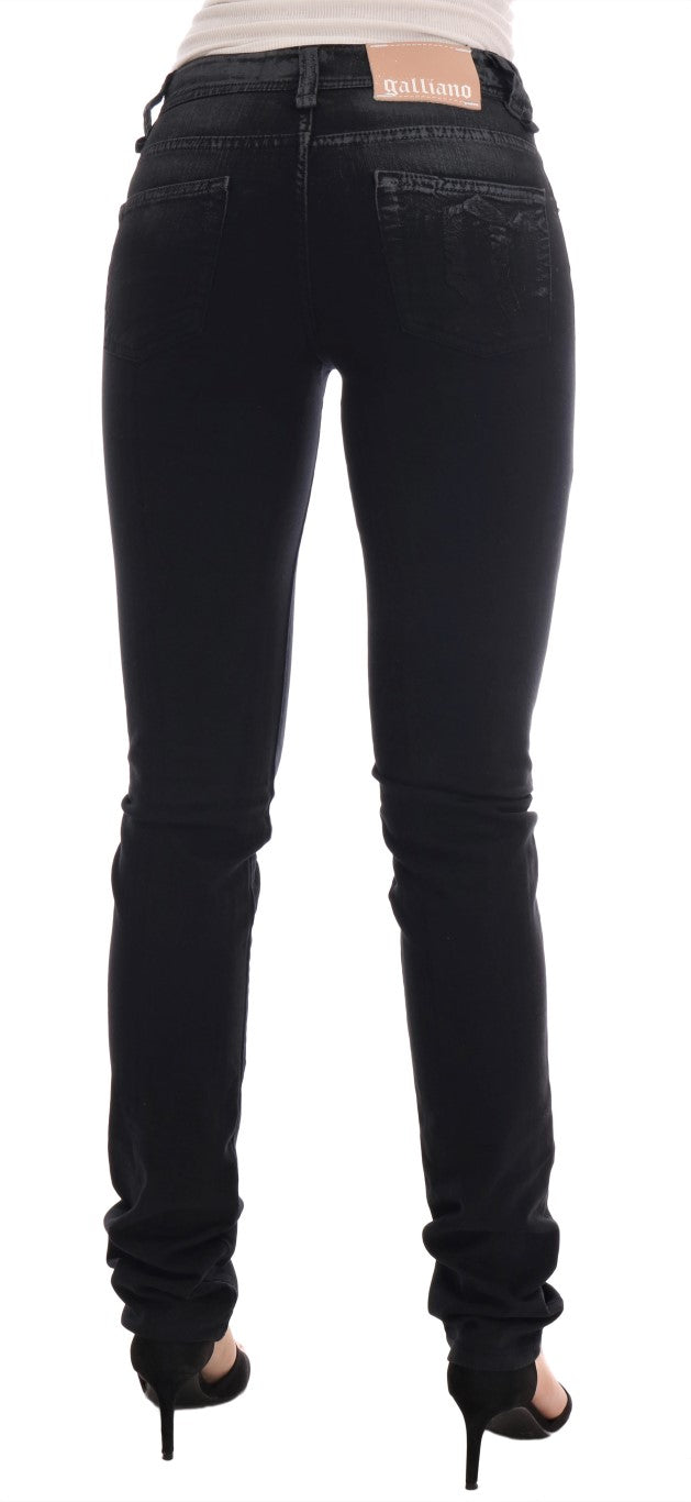 John Galliano Gray Wash Cotton Stretch Regular Fit Jeans John Galliano