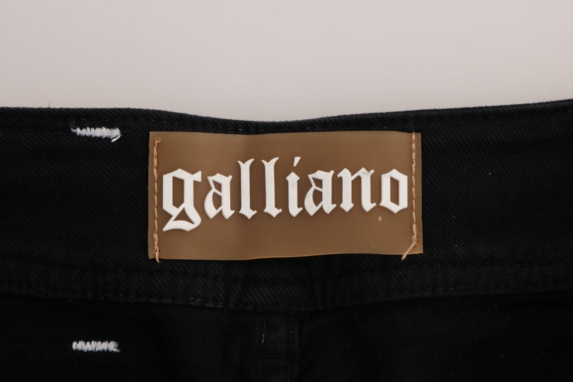 John Galliano Gray Wash Cotton Stretch Regular Fit Jeans John Galliano