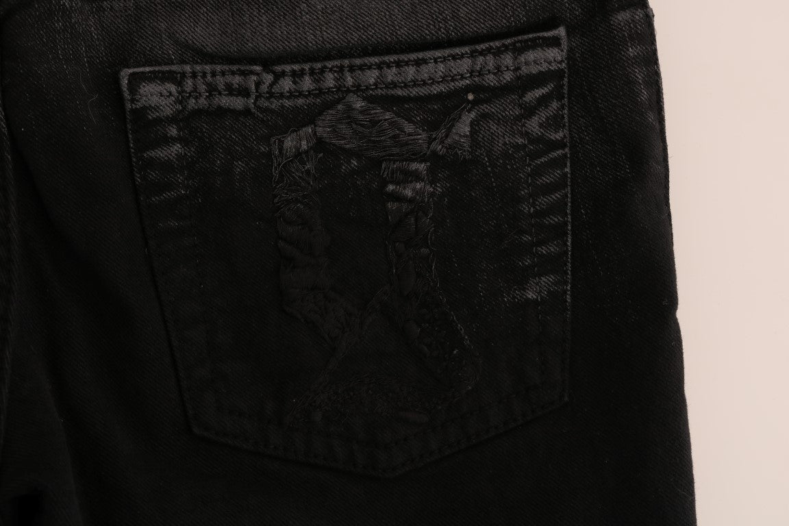 John Galliano Gray Wash Cotton Stretch Regular Fit Jeans John Galliano