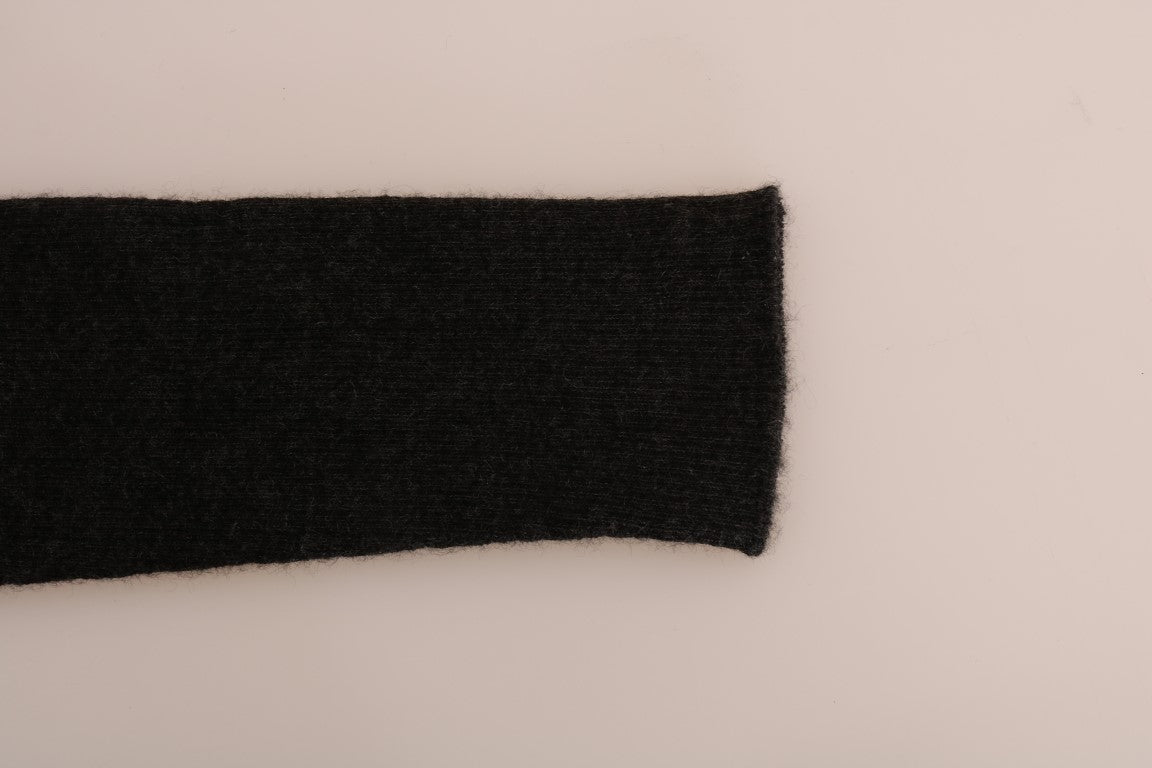 Dolce & Gabbana Gray Cashmere Ribbed Stretch Tights Dolce & Gabbana