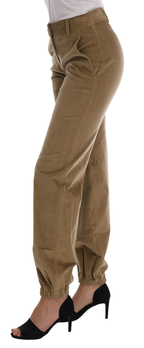 Ermanno Scervino Beige Cotton Corduroys Pants Ermanno Scervino