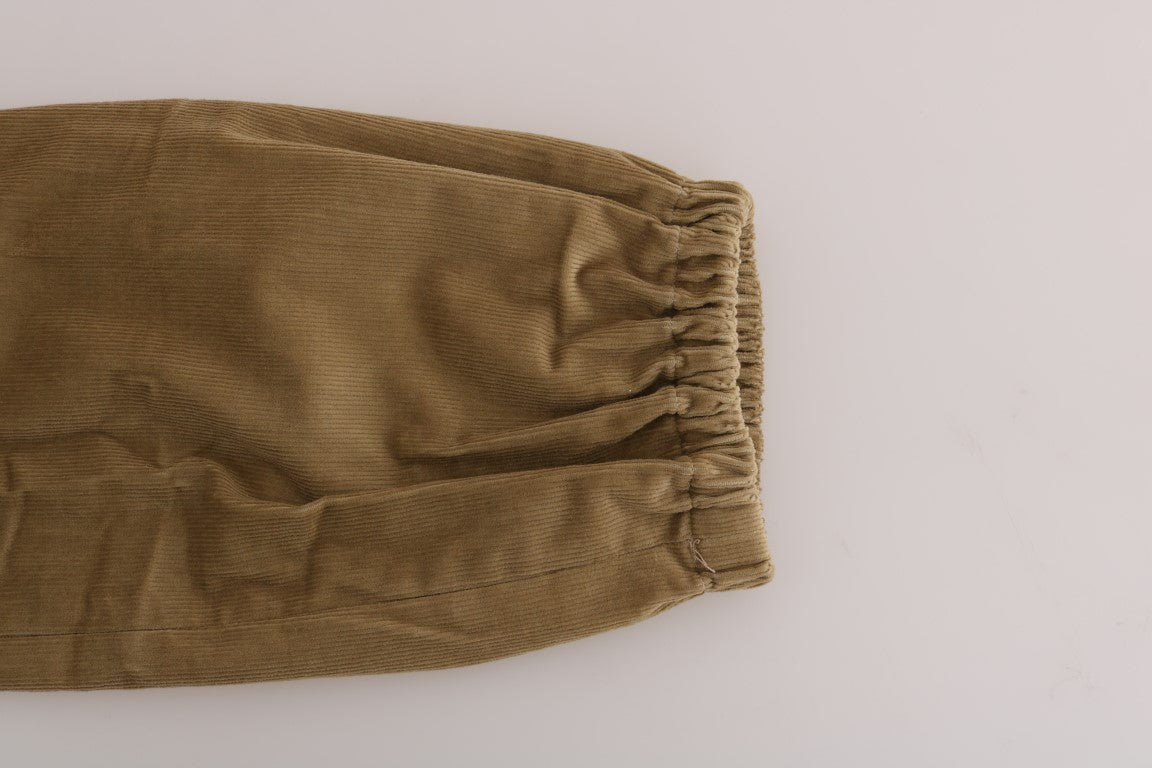 Ermanno Scervino Beige Cotton Corduroys Pants Ermanno Scervino