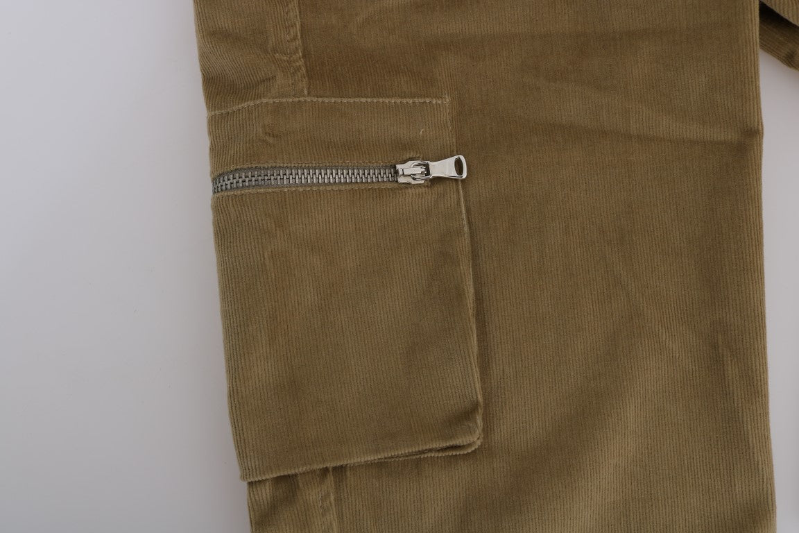Ermanno Scervino Beige Cotton Corduroys Pants Ermanno Scervino