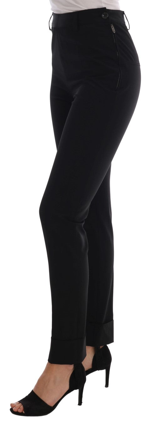 Ermanno Scervino Black Stretch Leggings Pants Ermanno Scervino