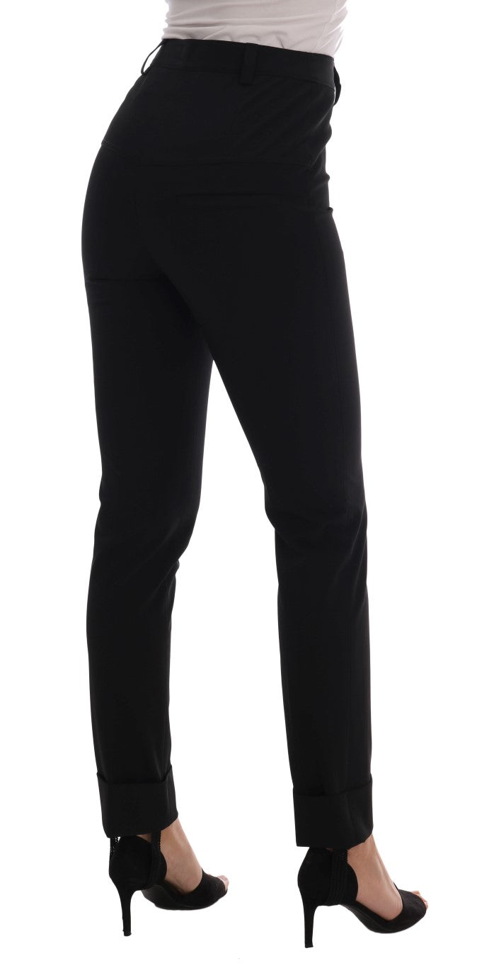 Ermanno Scervino Black Stretch Leggings Pants Ermanno Scervino