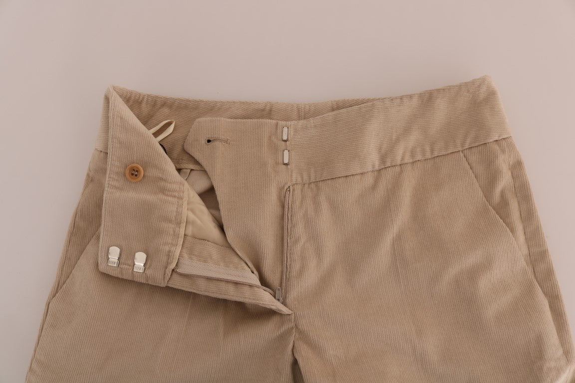 Ermanno Scervino Beige Cotton Bootcut Pants Ermanno Scervino