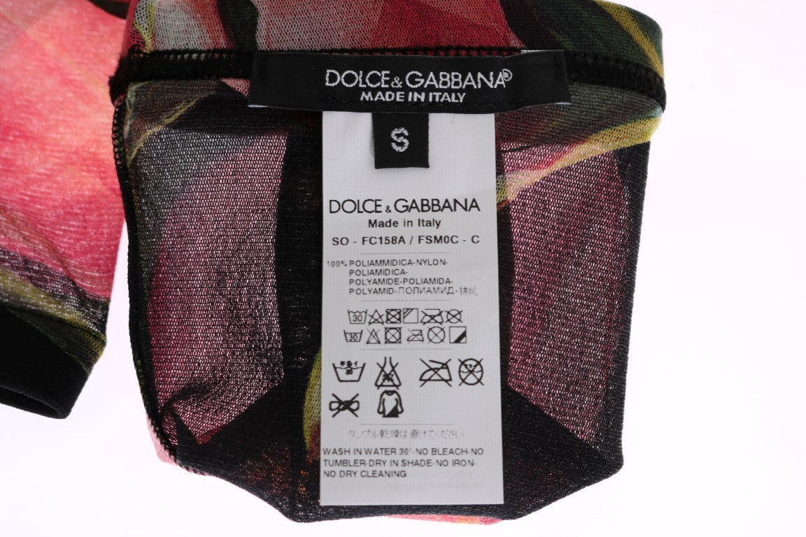 Dolce & Gabbana Multicolor Floral Tulip Nylon Socks Dolce & Gabbana
