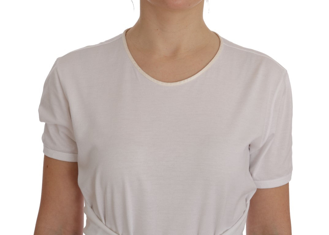 Dolce & Gabbana White Cotton Silk T-Shirt Dolce & Gabbana
