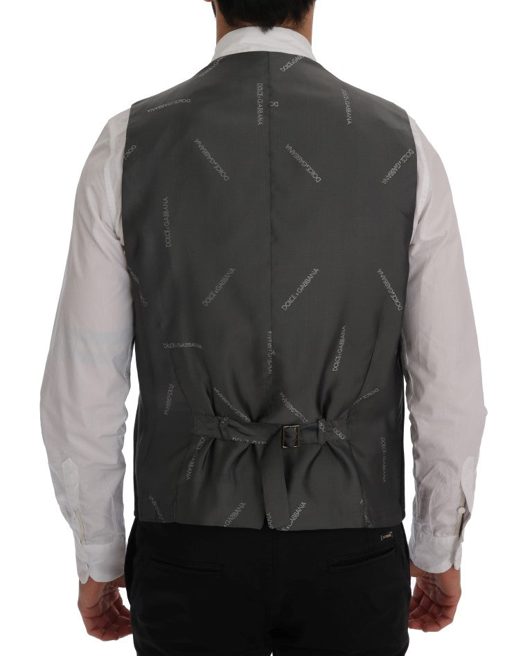 Dolce & Gabbana Black STAFF Cotton Rayon Vest Dolce & Gabbana