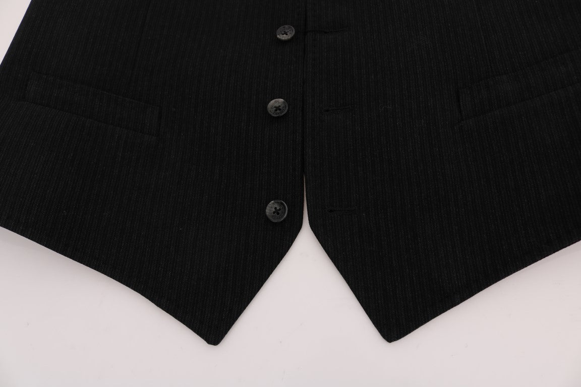 Dolce & Gabbana Black STAFF Cotton Rayon Vest Dolce & Gabbana