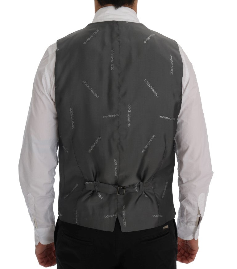 Dolce & Gabbana Gray STAFF Cotton Rayon Vest Dolce & Gabbana