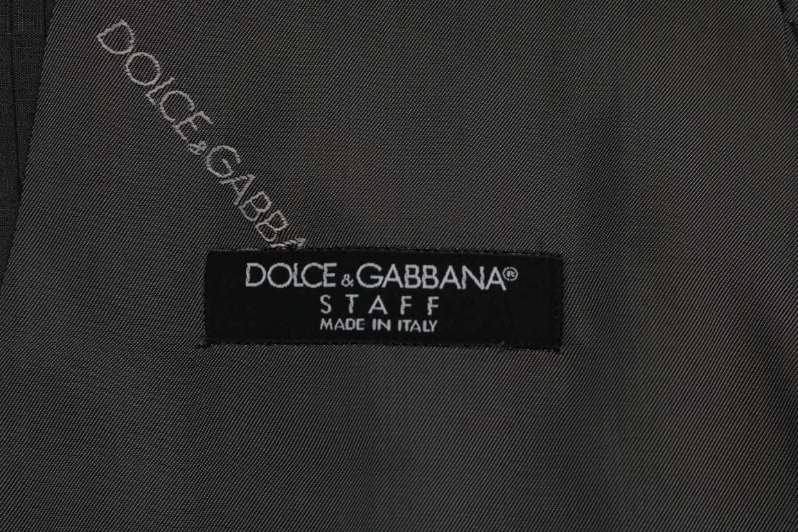 Dolce & Gabbana Gray STAFF Cotton Rayon Vest Dolce & Gabbana