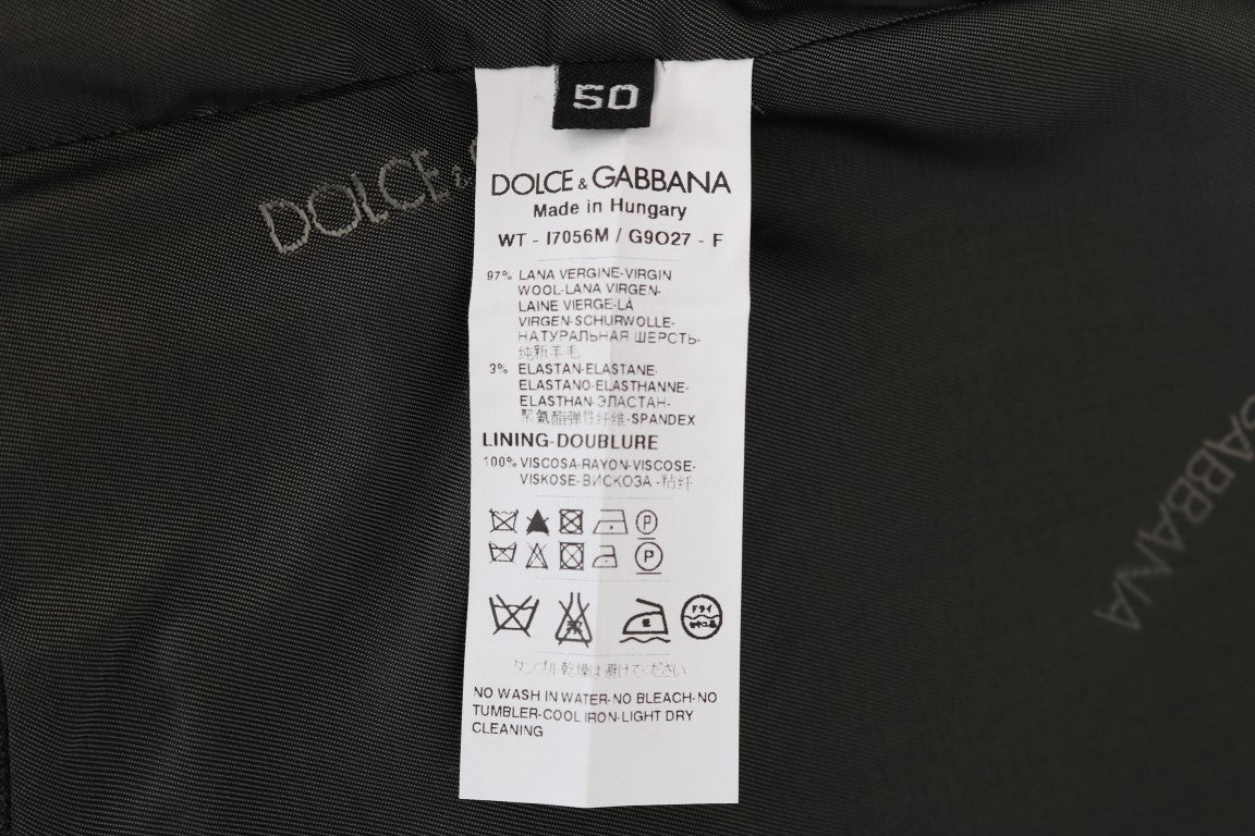 Dolce & Gabbana Gray STAFF Wool Stretch Vest Dolce & Gabbana