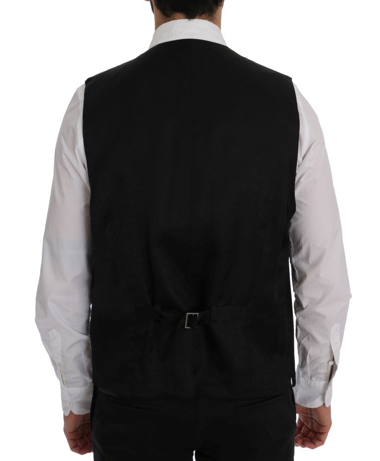 Dolce & Gabbana Black STAFF Wool Stretch Vest Dolce & Gabbana