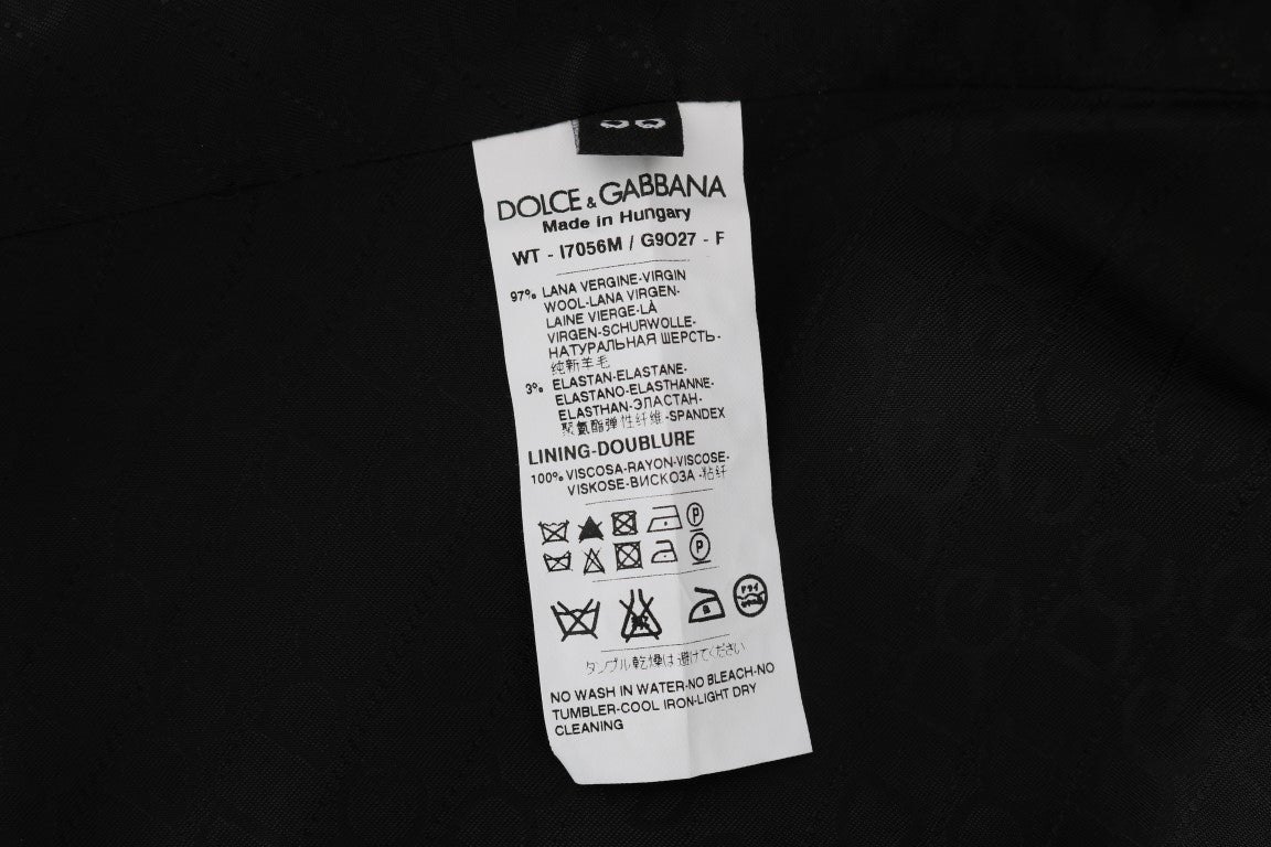 Dolce & Gabbana Black STAFF Wool Stretch Vest Dolce & Gabbana