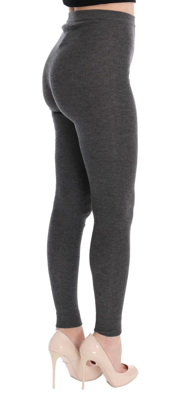 Dolce & Gabbana Gray Cashmere Stretch Tights Dolce & Gabbana