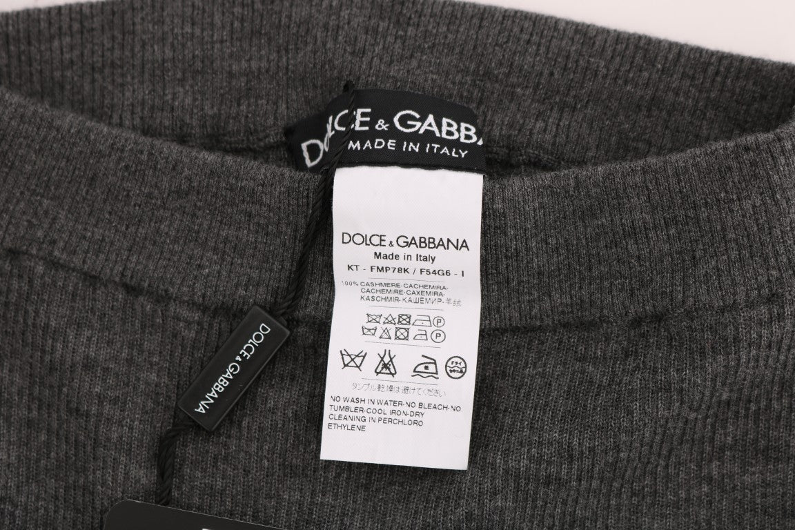 Dolce & Gabbana Gray Cashmere Stretch Tights Dolce & Gabbana