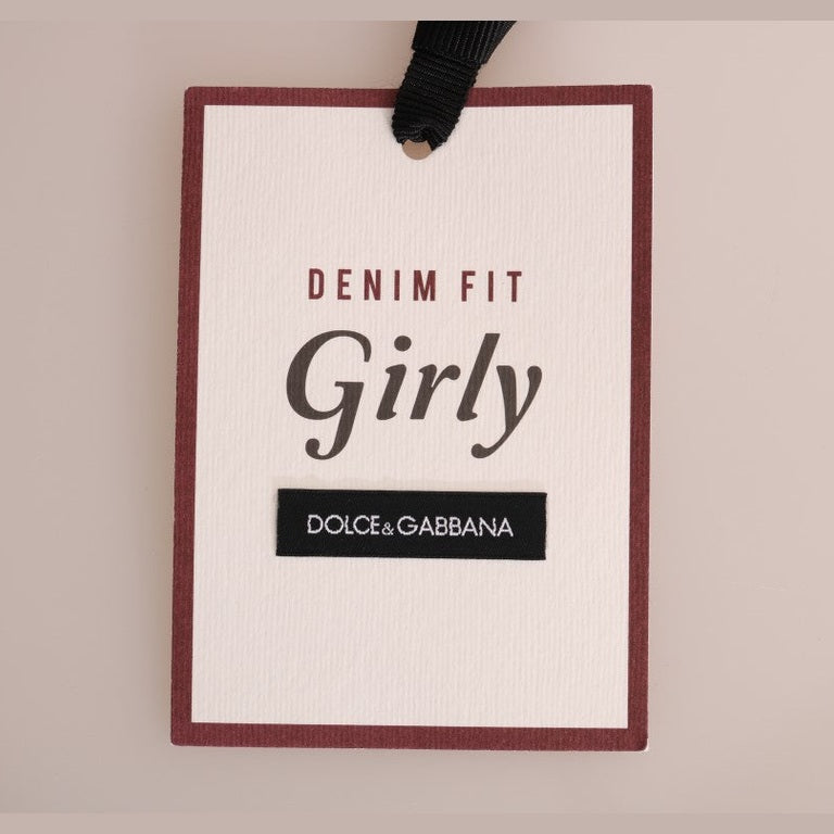 Dolce & Gabbana Blue GIRLY Striped Cotton Jeans