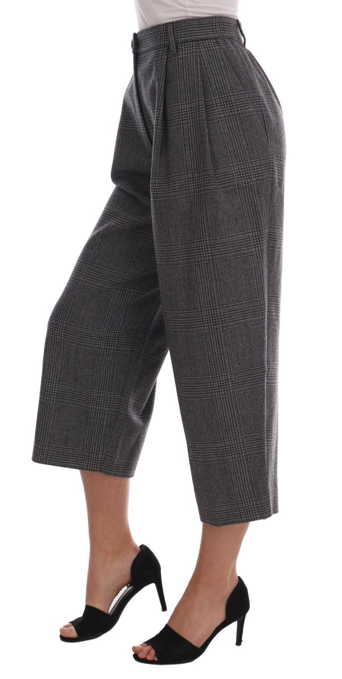 Dolce & Gabbana Gray Wool Capri Pants Dolce & Gabbana