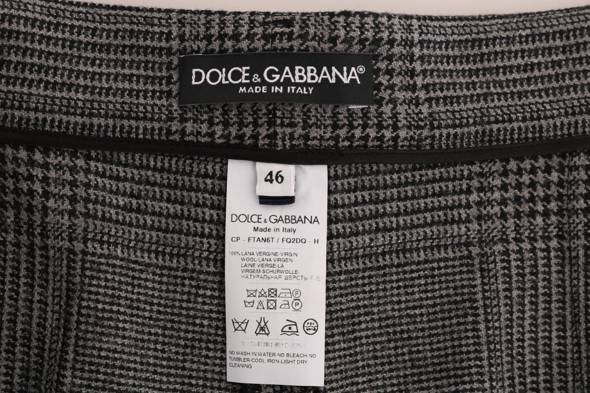 Dolce & Gabbana Gray Wool Capri Pants Dolce & Gabbana