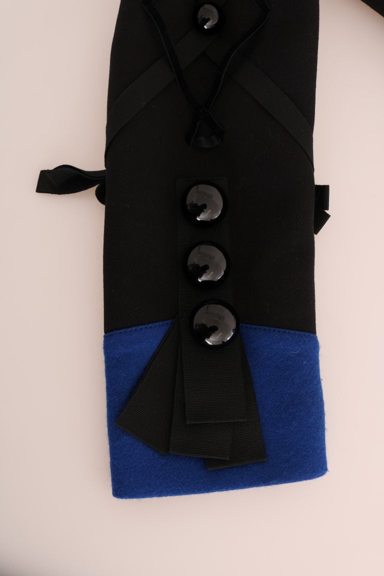 Dolce & Gabbana Black Wool Trench Jacket Dolce & Gabbana