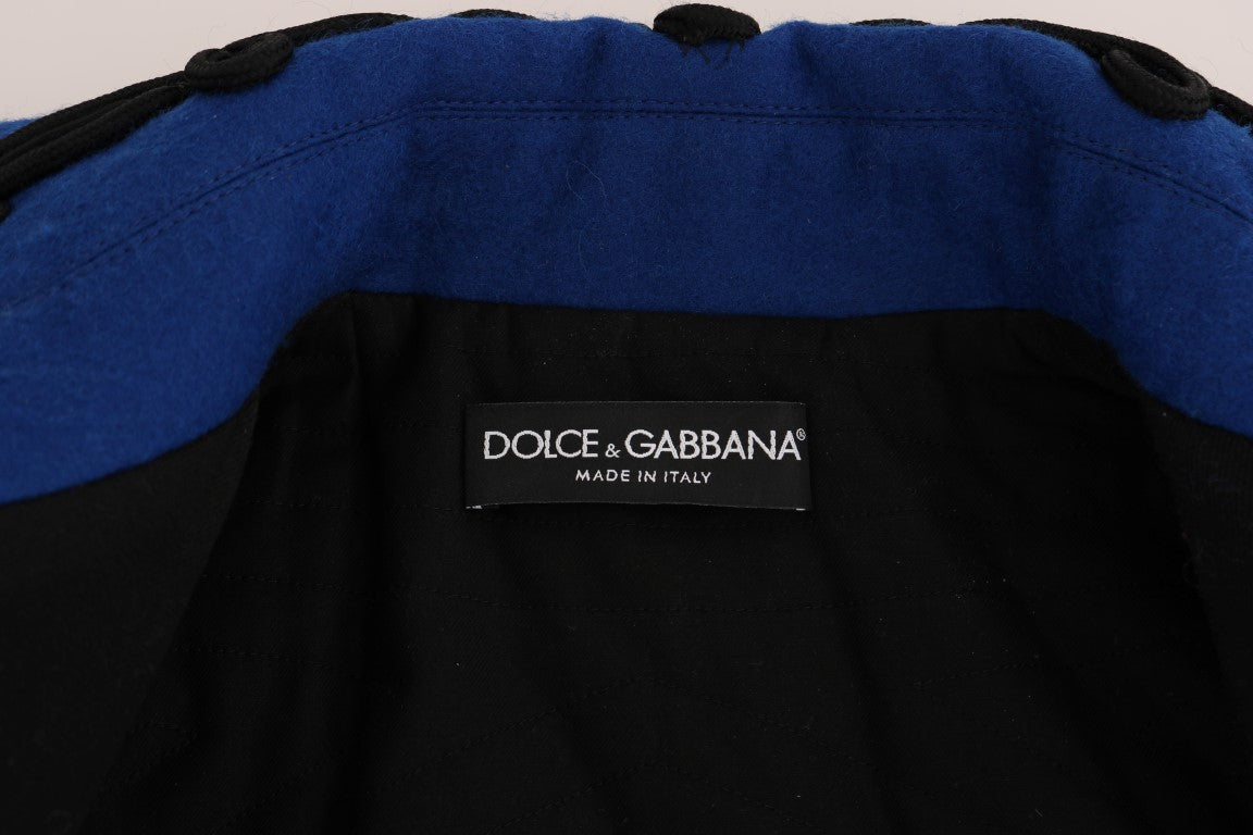 Dolce & Gabbana Black Wool Trench Jacket Dolce & Gabbana