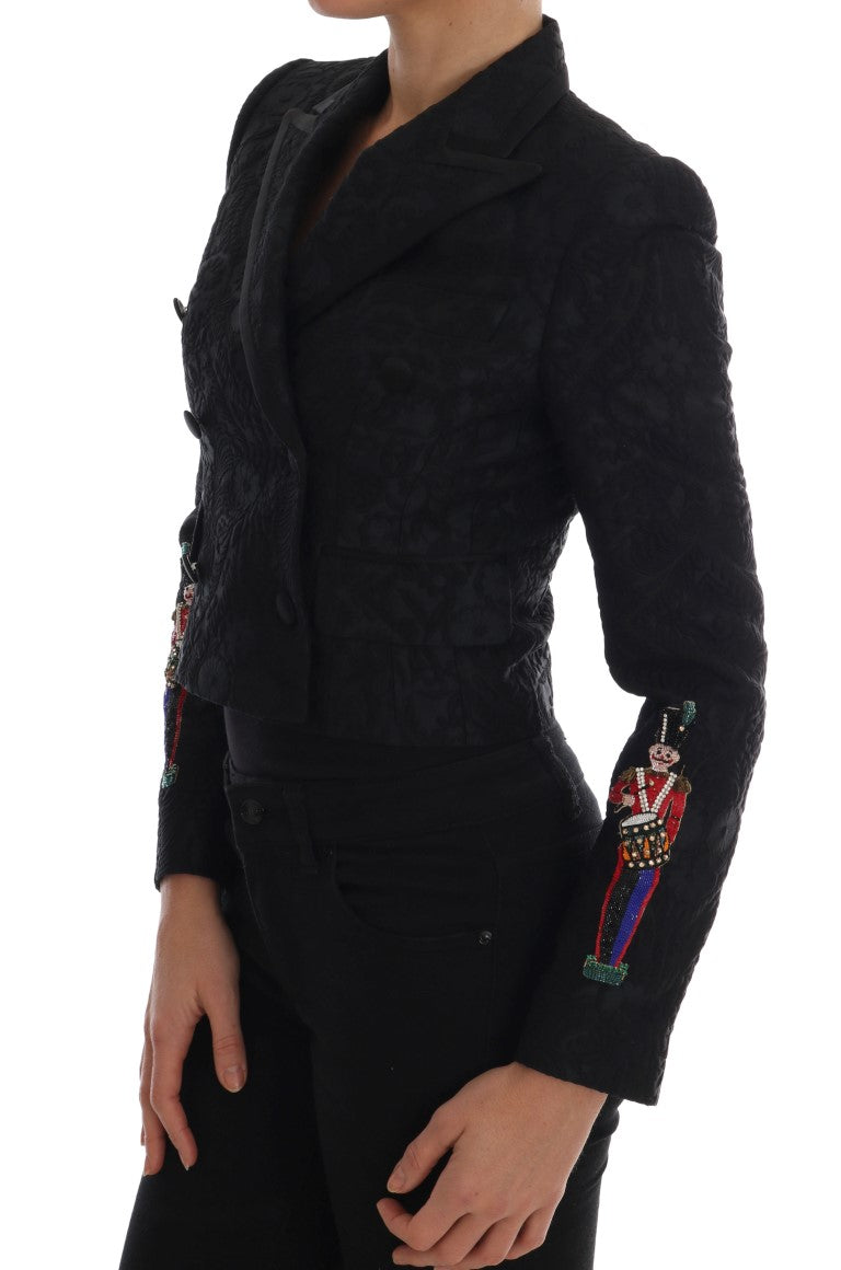 Dolce & Gabbana Black Brocade Blazer Jacket Dolce & Gabbana