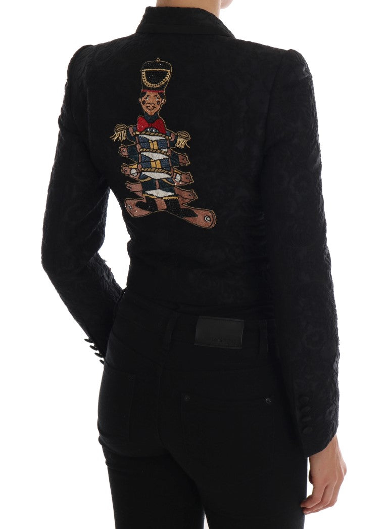 Dolce & Gabbana Black Brocade Blazer Jacket Dolce & Gabbana