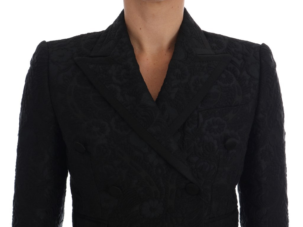 Dolce & Gabbana Black Brocade Blazer Jacket Dolce & Gabbana