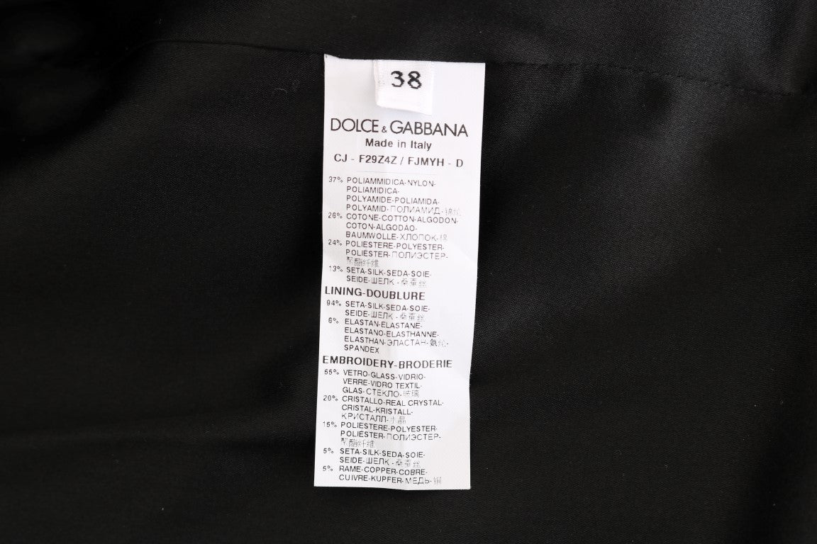Dolce & Gabbana Black Brocade Blazer Jacket Dolce & Gabbana