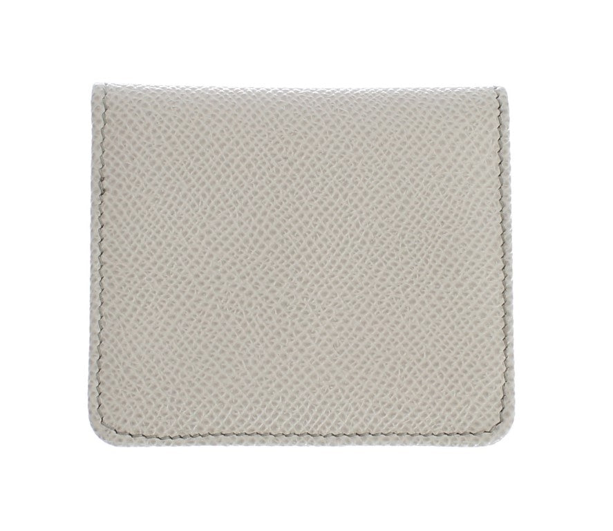 Dolce & Gabbana White Dauphine Leather Case Wallet Dolce & Gabbana
