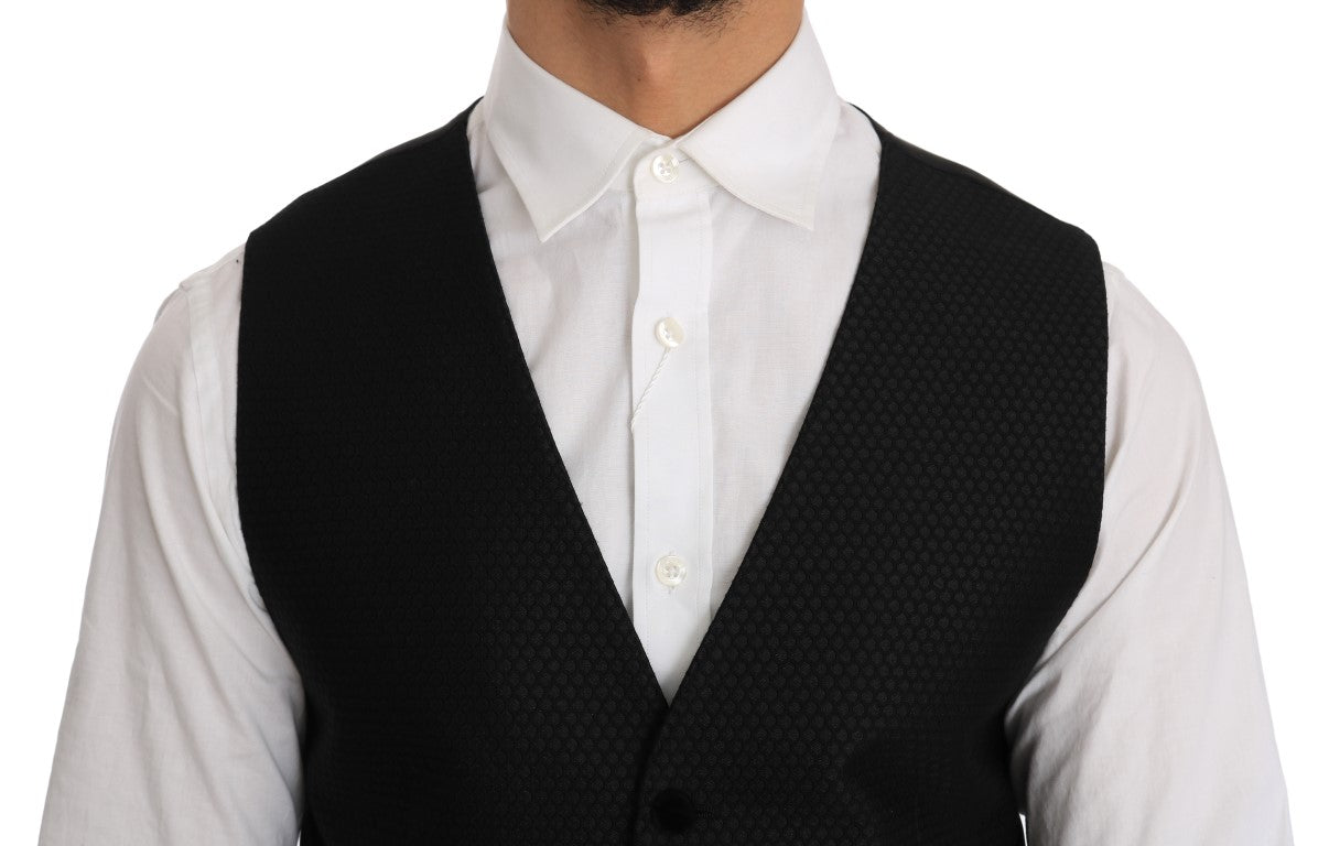 Dolce & Gabbana Black Polka Dot Pattern Vest Dolce & Gabbana