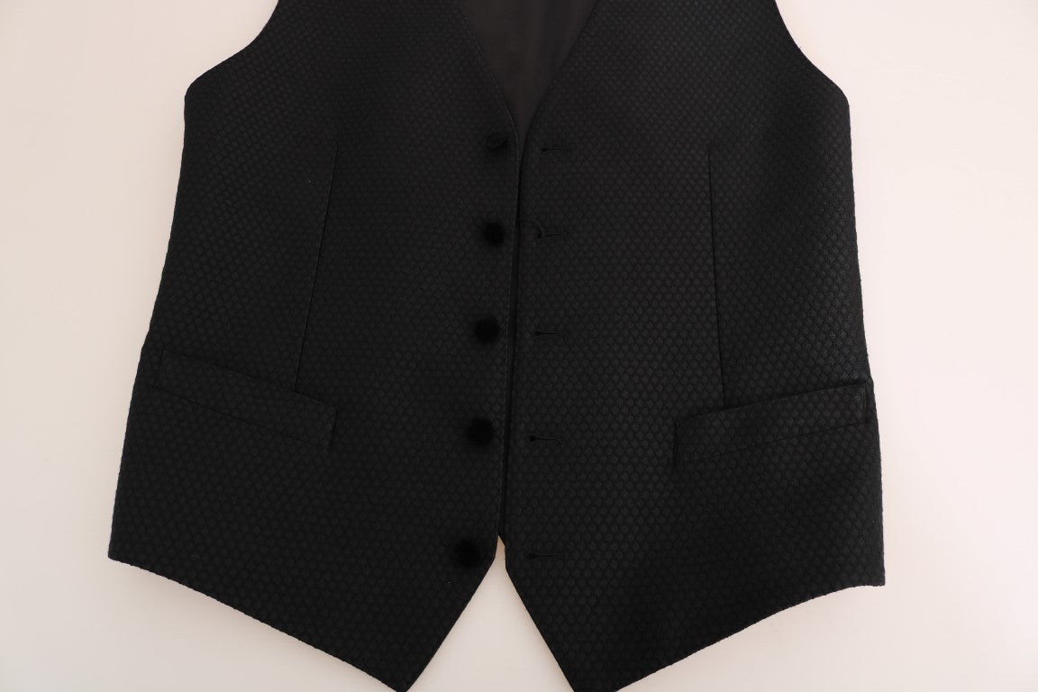 Dolce & Gabbana Black Polka Dot Pattern Vest Dolce & Gabbana