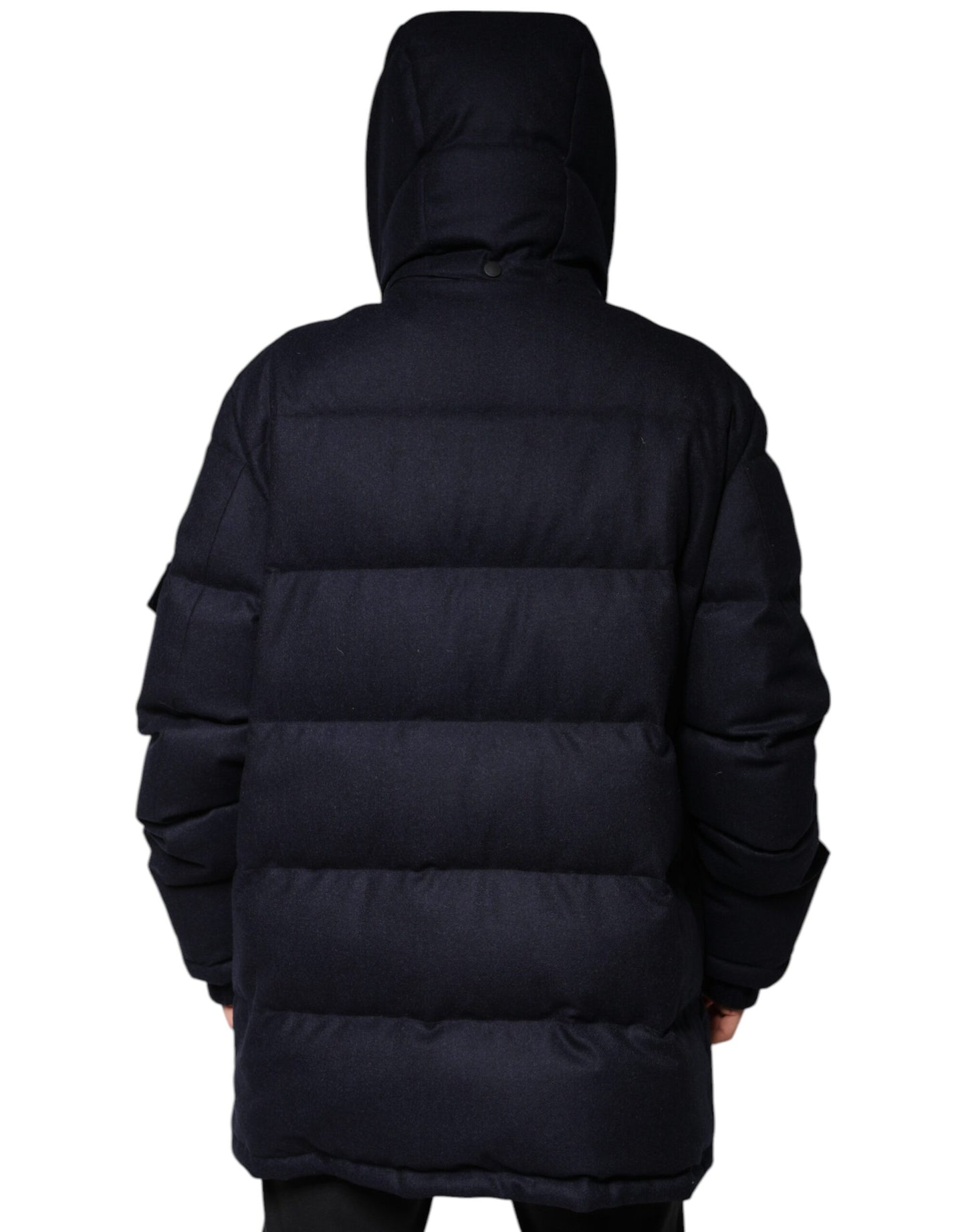 Dolce & Gabbana Black Nylon Hooded Puffer Men Coat Jacket Dolce & Gabbana