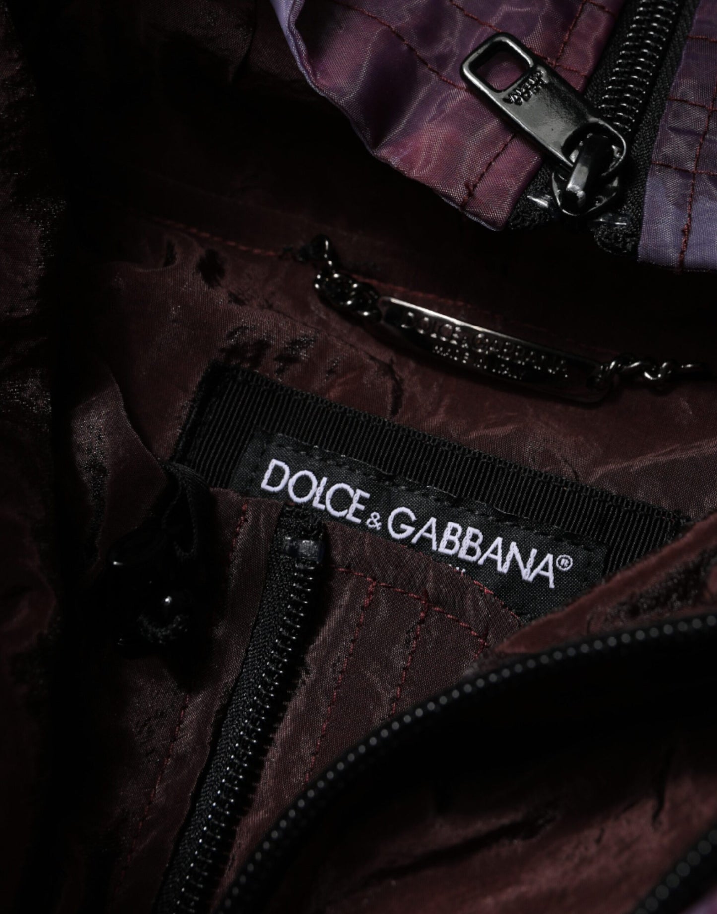 Dolce & Gabbana Purple Camouflage Hooded Men Blouson Jacket Dolce & Gabbana