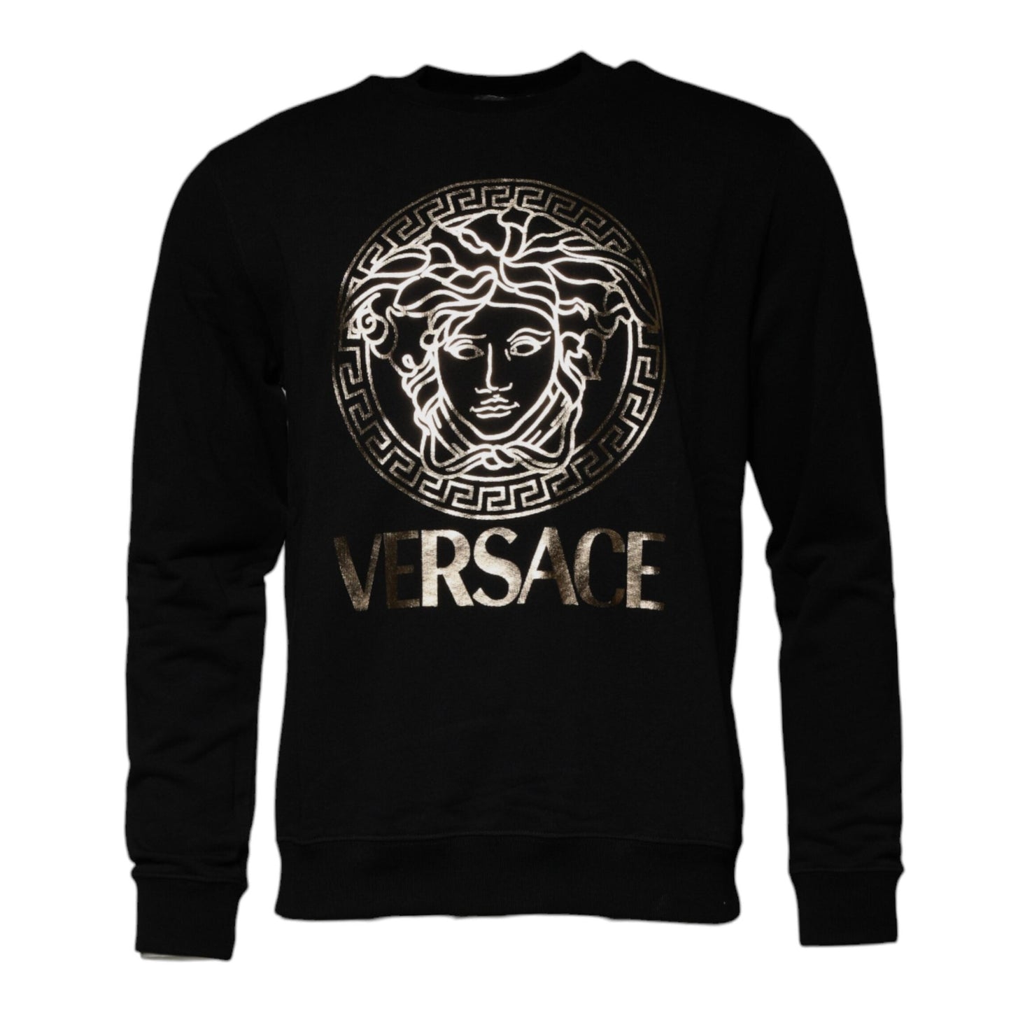 Versace Black Medusa Fleece Men Crew Neck Sweatshirt Sweater Versace