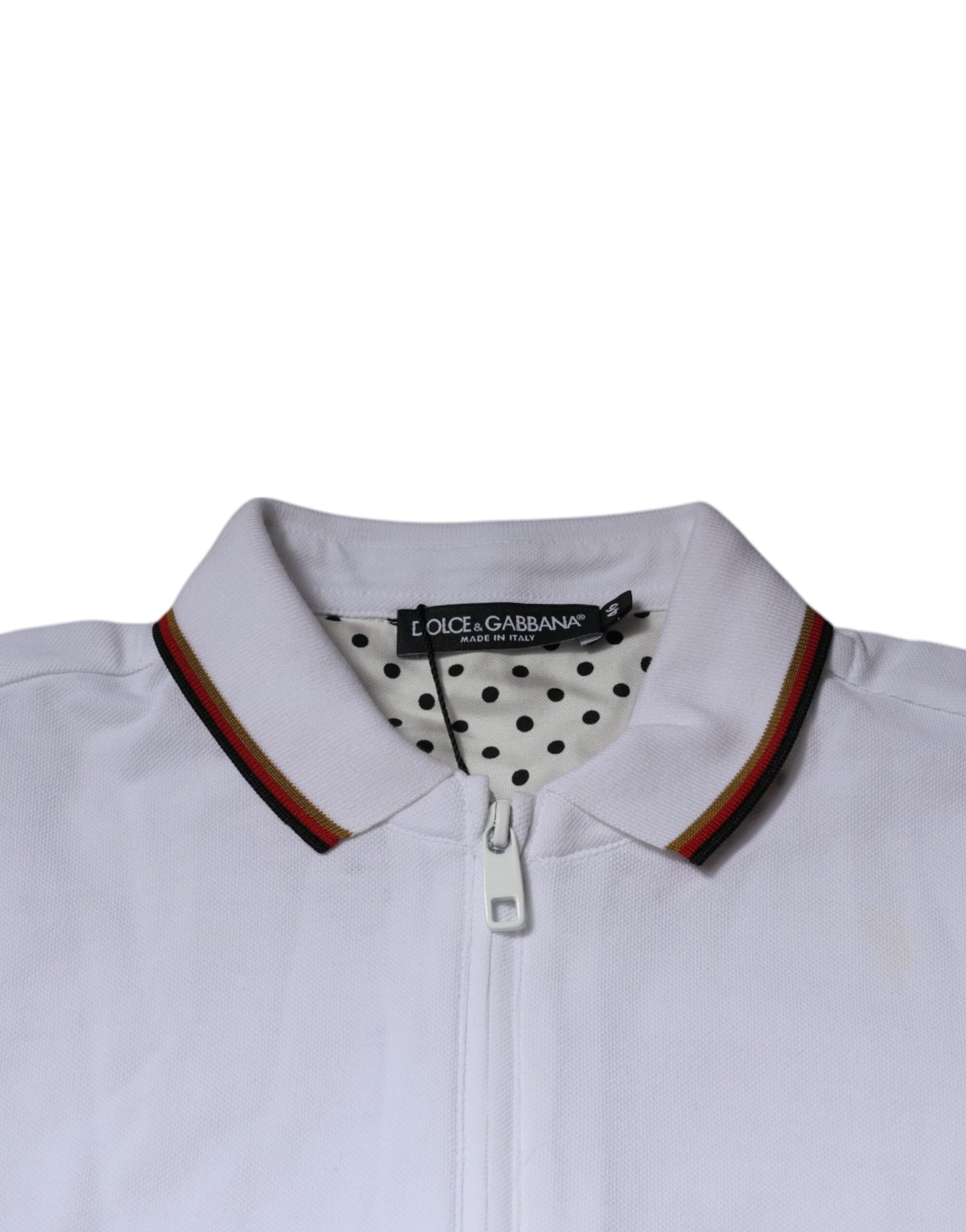 Dolce & Gabbana White Crown Men Full Zip Sweatshirt Sweater Dolce & Gabbana