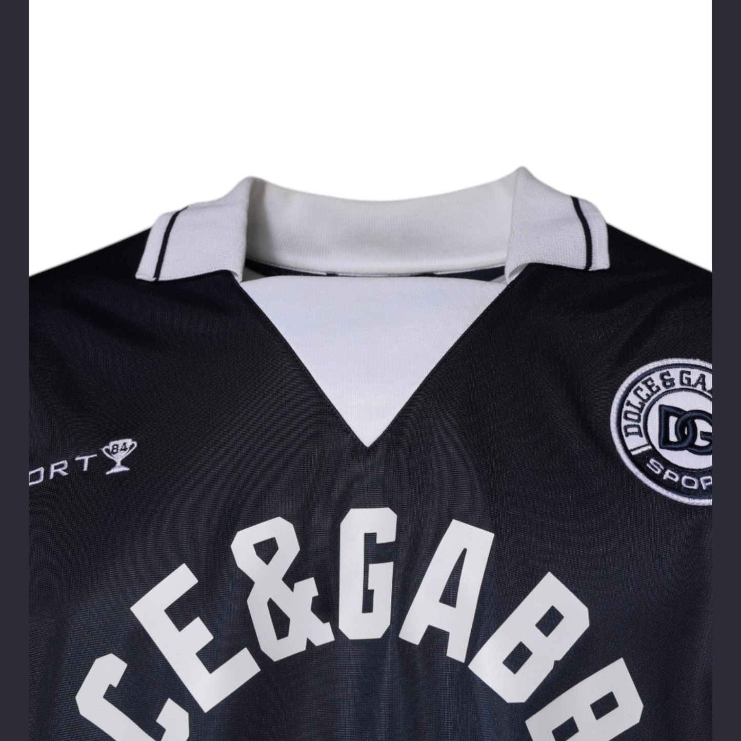 Dolce & Gabbana Blue Logo Jersey Collared Pullover Sweater Dolce & Gabbana