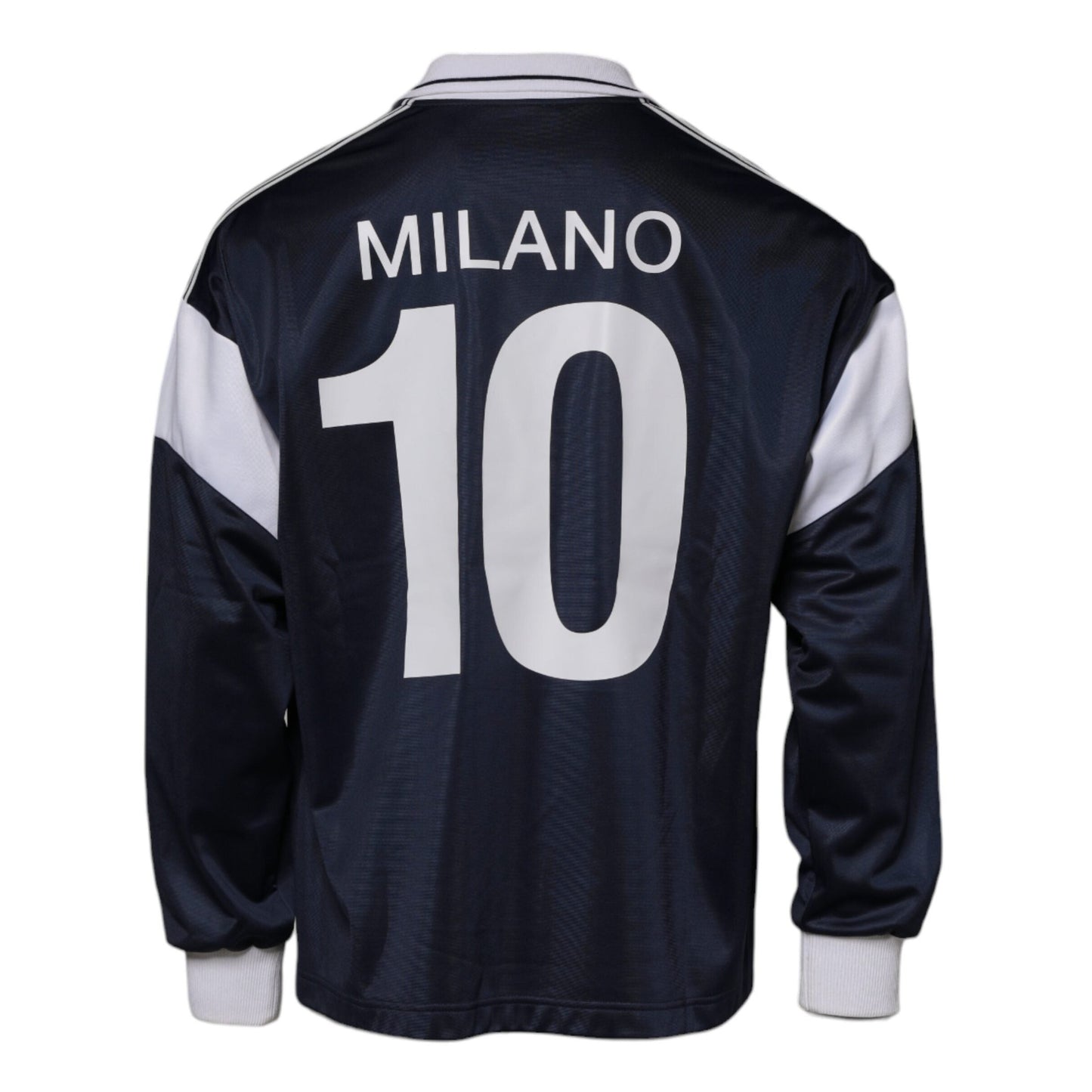 Dolce & Gabbana Blue Logo Jersey Collared Pullover Sweater Dolce & Gabbana