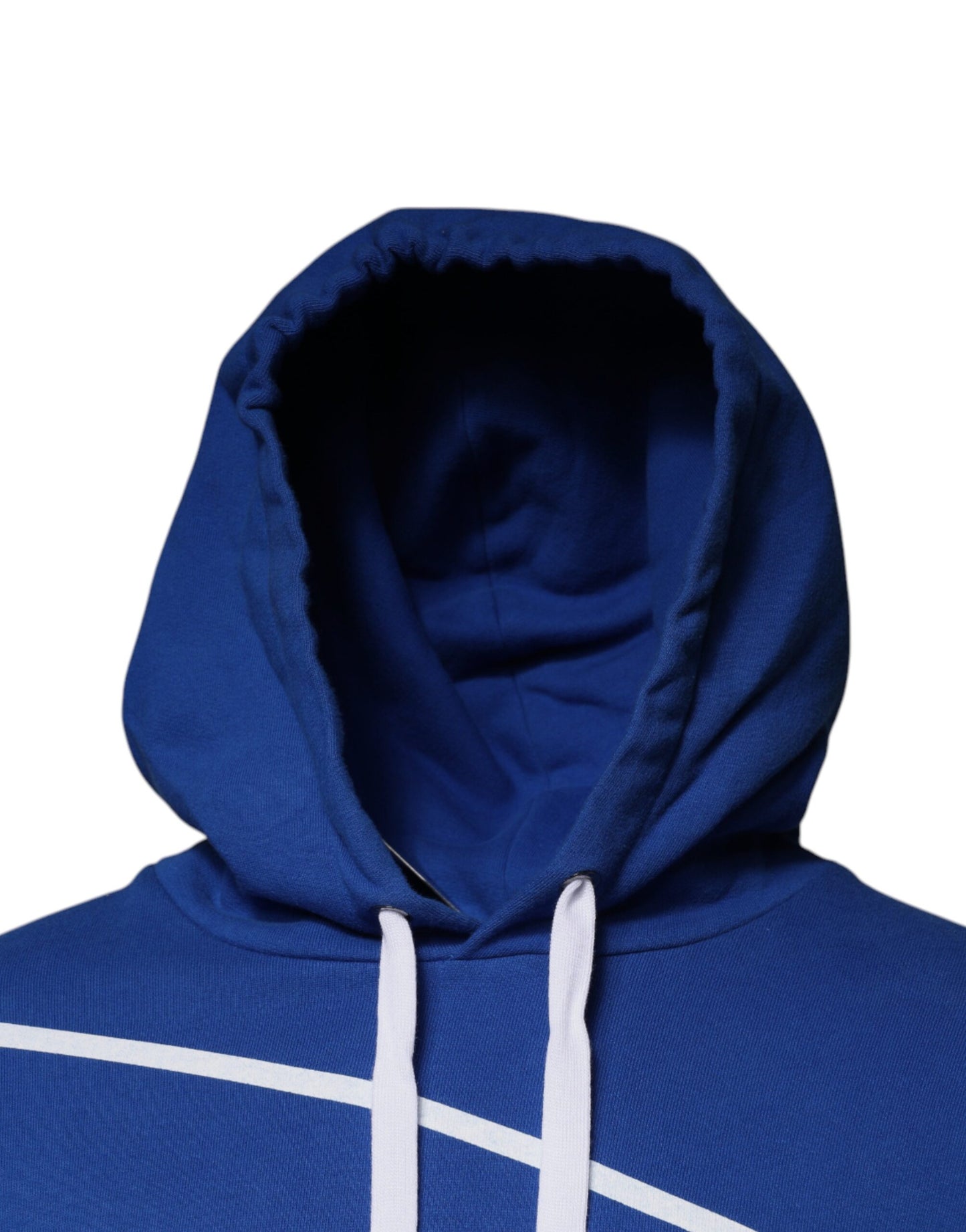 Dolce & Gabbana Blue Logo Print Hooded Sweatshirt Sweater Dolce & Gabbana
