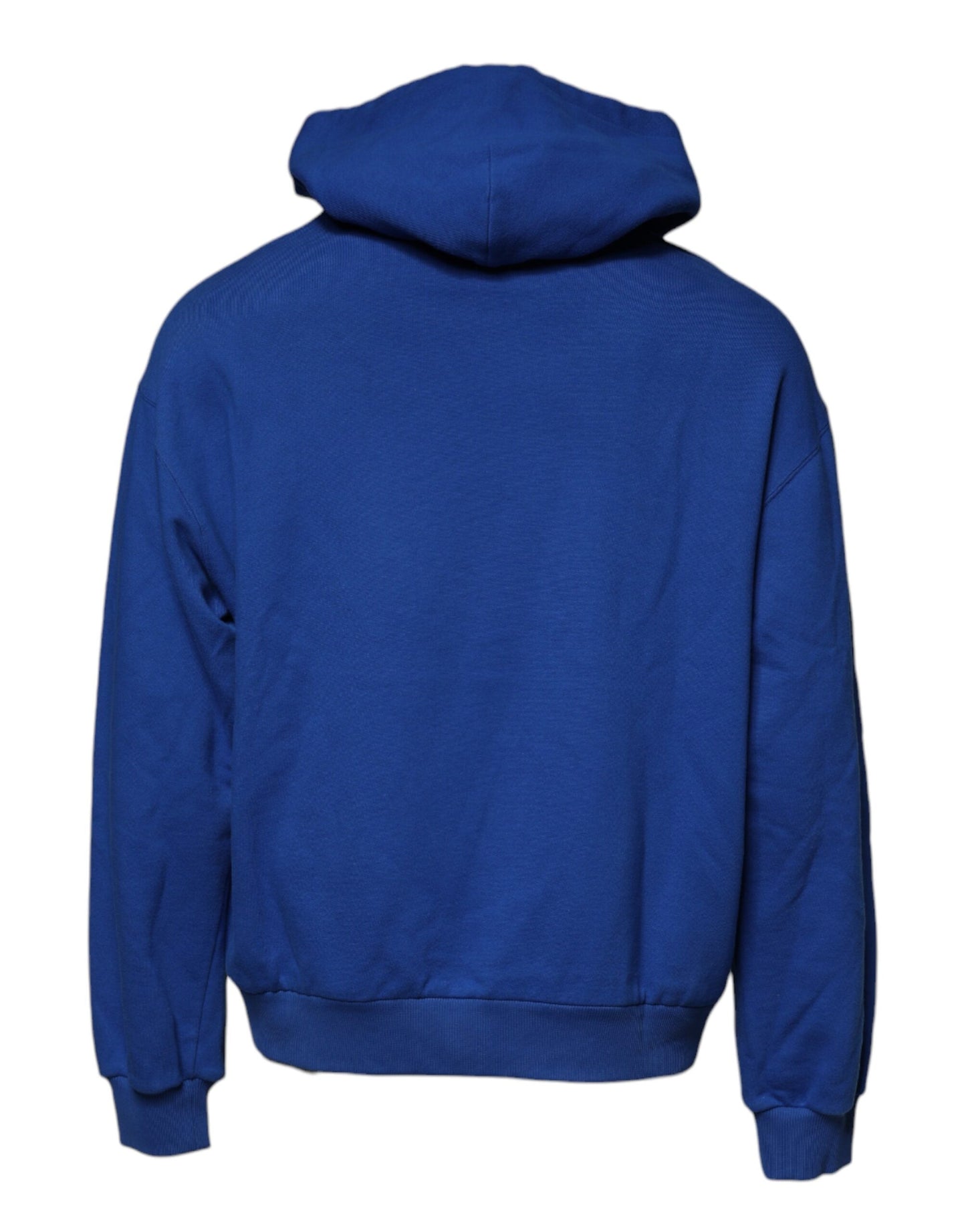 Dolce & Gabbana Blue Logo Print Hooded Sweatshirt Sweater Dolce & Gabbana