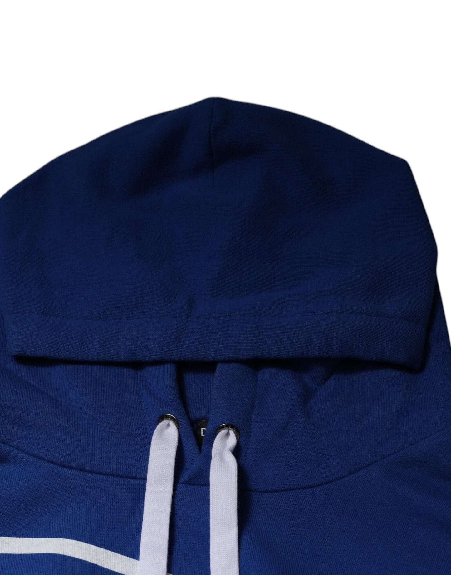 Dolce & Gabbana Blue Logo Print Hooded Sweatshirt Sweater Dolce & Gabbana