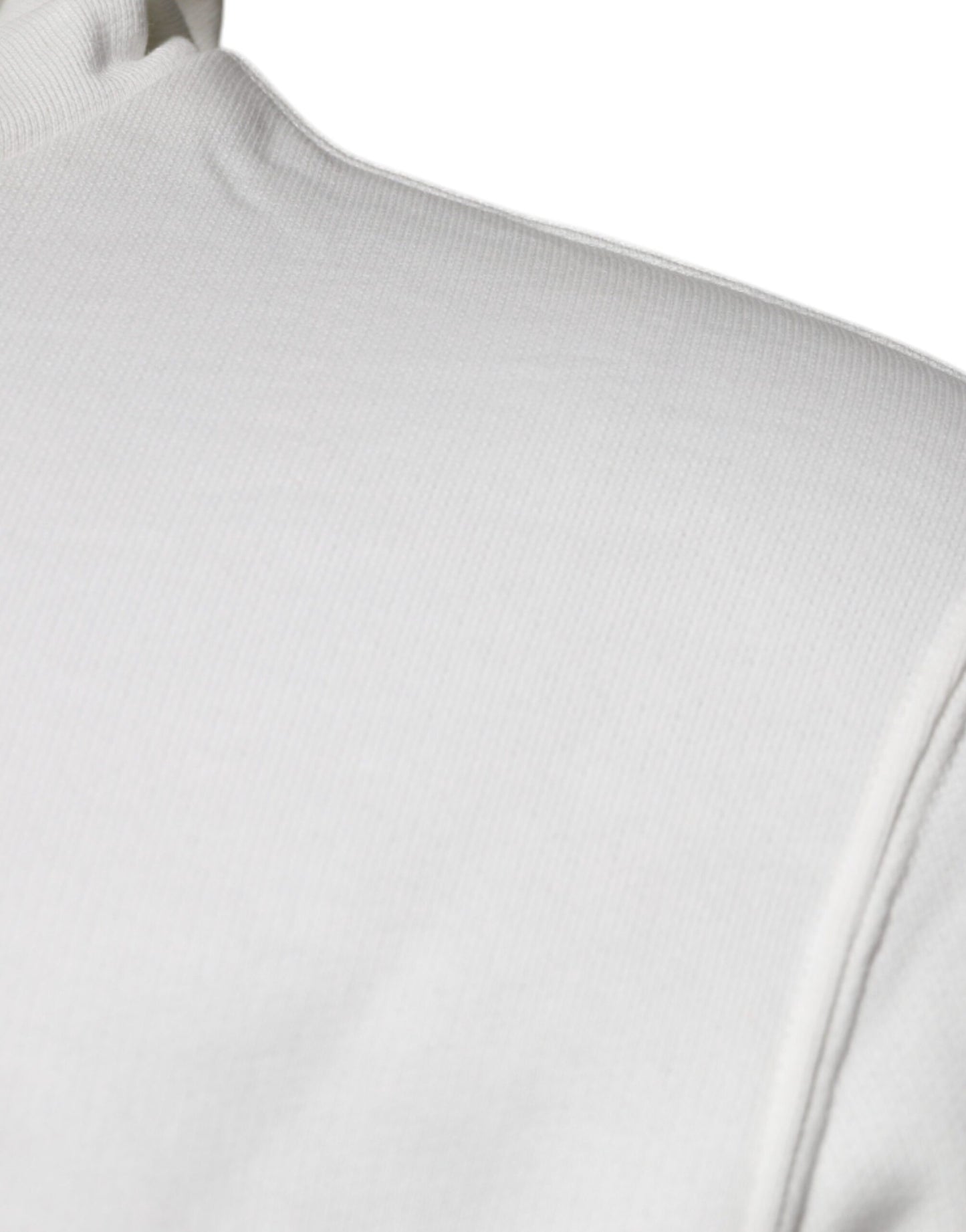 Dolce & Gabbana White Caesar Cotton Hooded Pullover Sweater Dolce & Gabbana