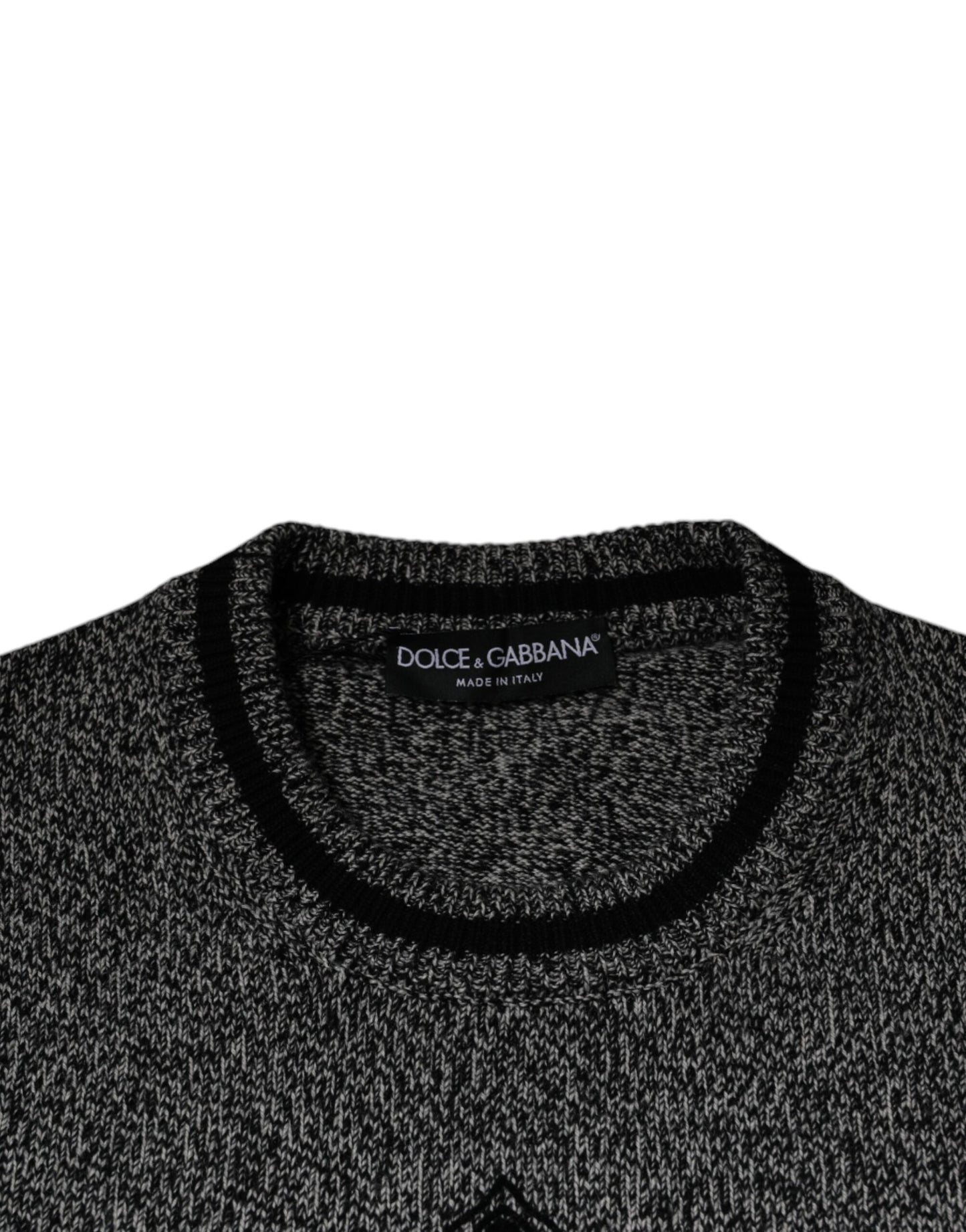 Dolce & Gabbana Gray Crown King Cashmere Pullover Sweater Dolce & Gabbana