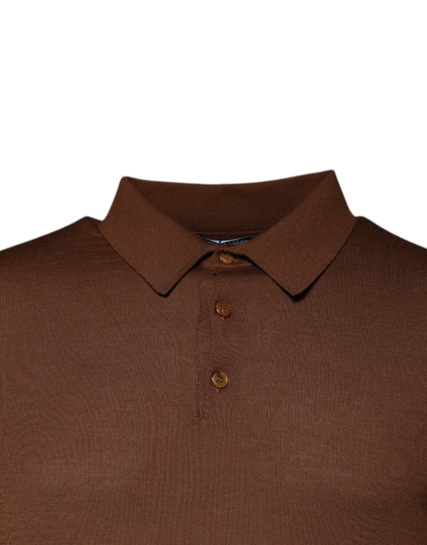Dolce & Gabbana Brown Cashmere Buttoned Men Pullover Sweater Dolce & Gabbana