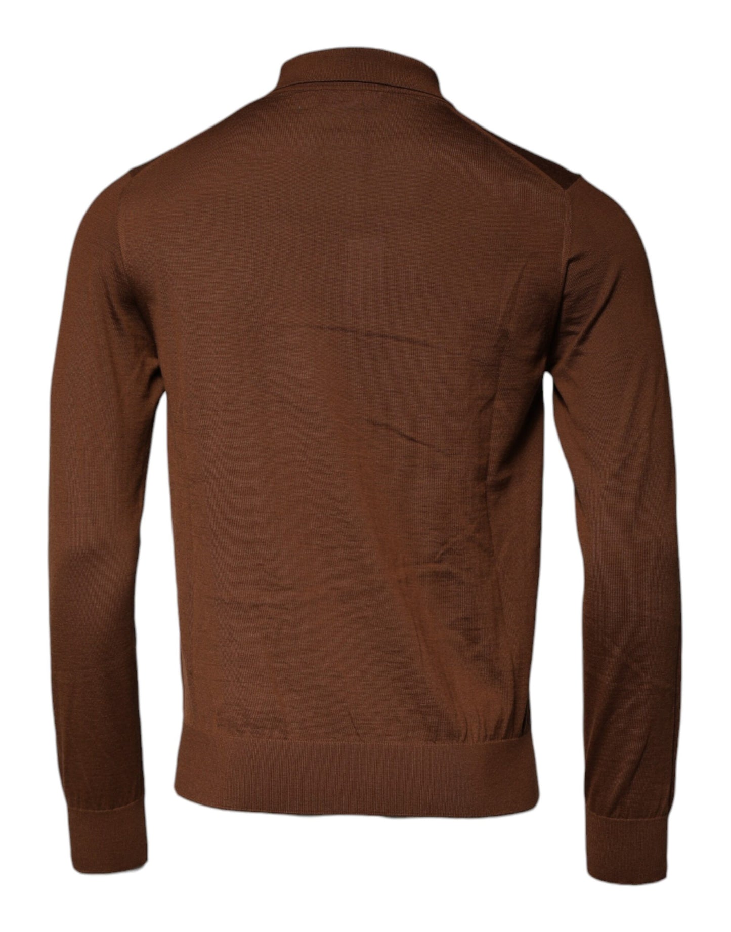 Dolce & Gabbana Brown Cashmere Buttoned Men Pullover Sweater Dolce & Gabbana