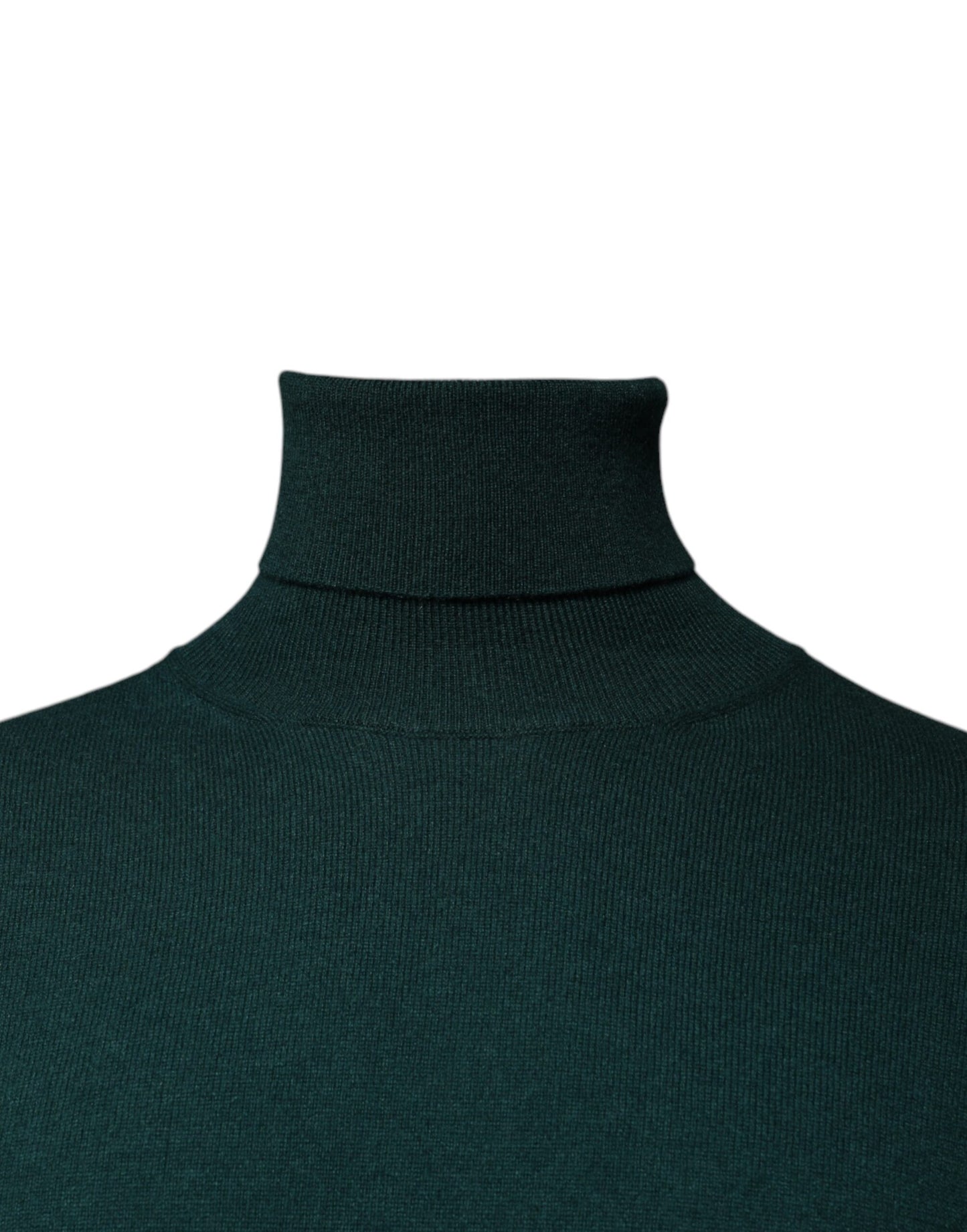 Dolce & Gabbana Green Cashmere Turtleneck Men Pullover Sweater Dolce & Gabbana