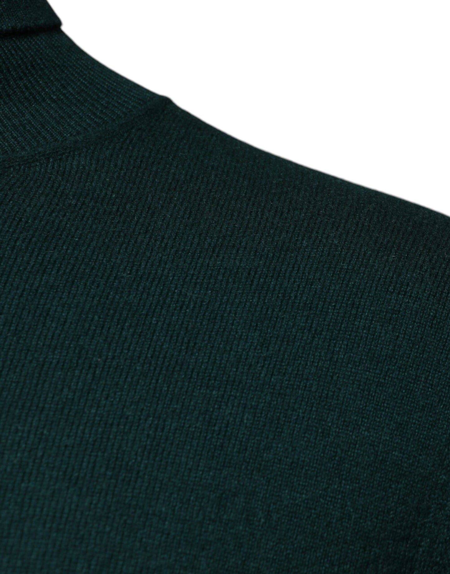 Dolce & Gabbana Green Cashmere Turtleneck Men Pullover Sweater Dolce & Gabbana