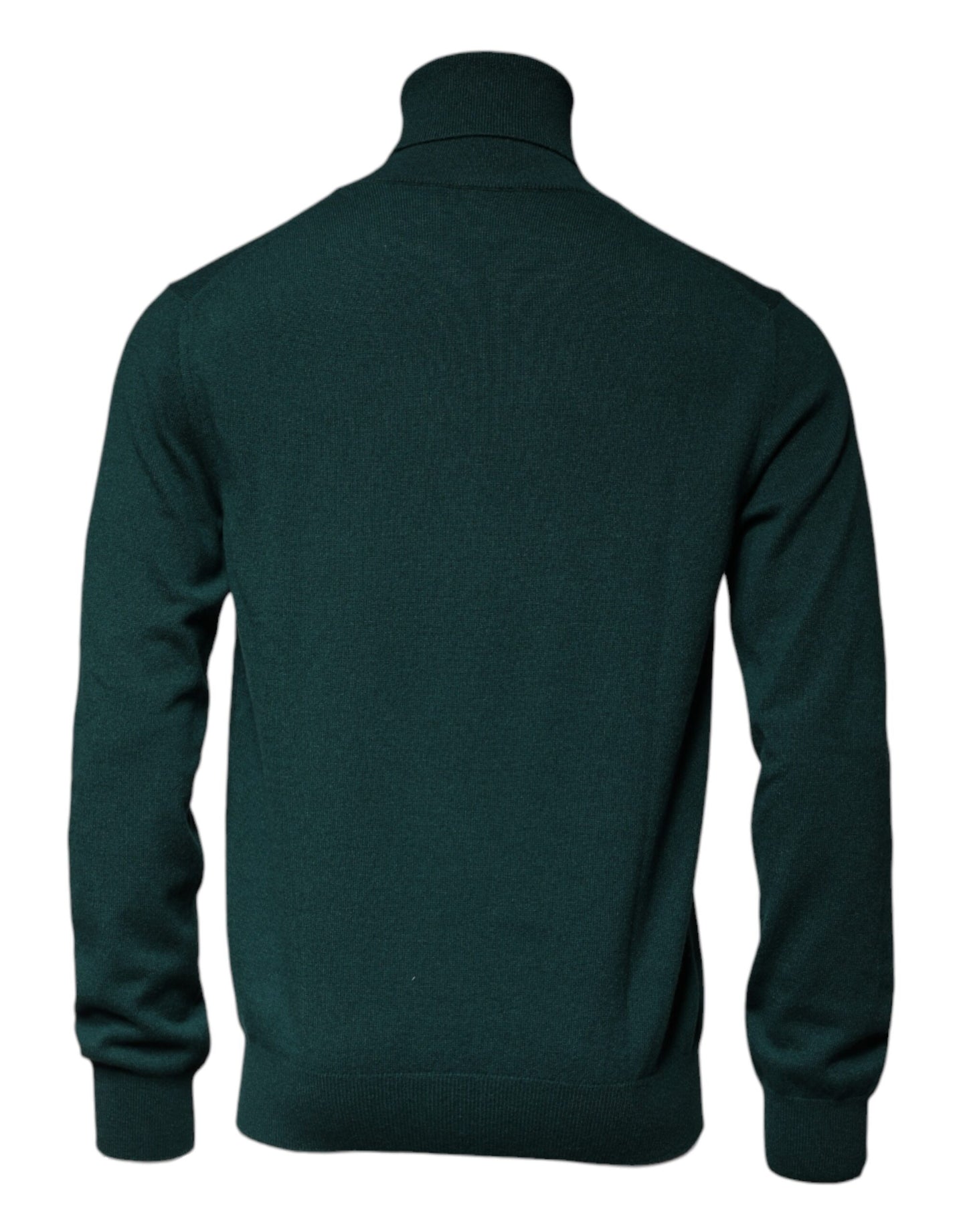 Dolce & Gabbana Green Cashmere Turtleneck Men Pullover Sweater Dolce & Gabbana