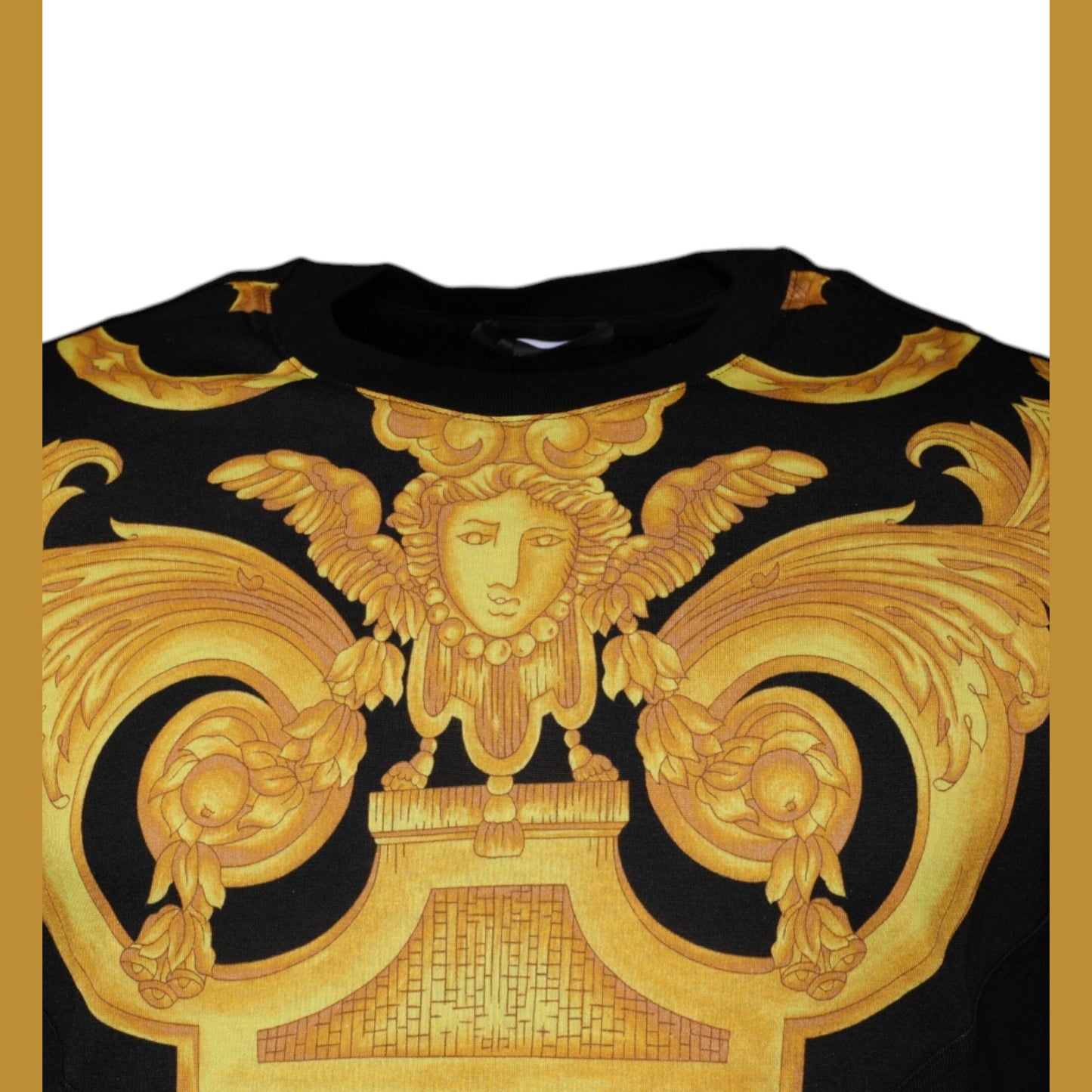 Versace Black Medusa Print Cotton Crew Neck T-shirt Versace